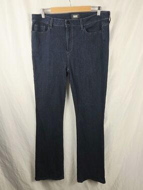 Paige Women's Dark Blue High Rise Manhattan Stretch Jeans Size 33